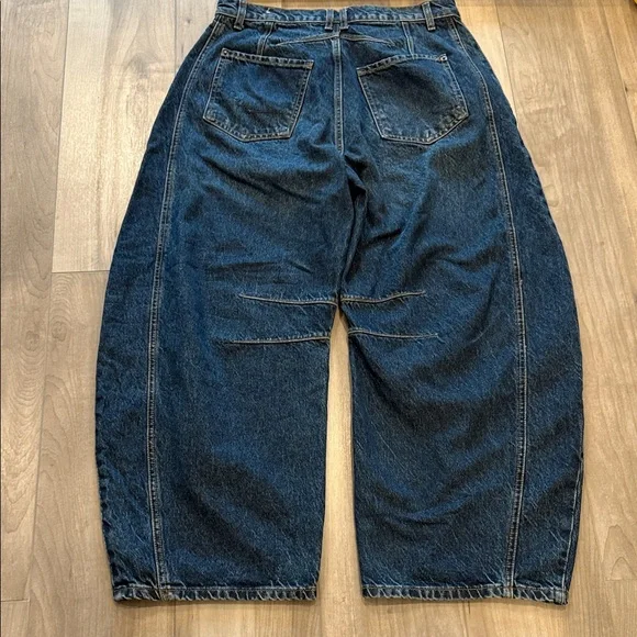 Free People We The Free Good Luck Mid Rise Wide Leg Barrel Jeans - Picture 8 of 12